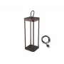 Oplaadbare lantaarn Beper P207ILI102 in cortenlook, draagbare lamp op batterijen