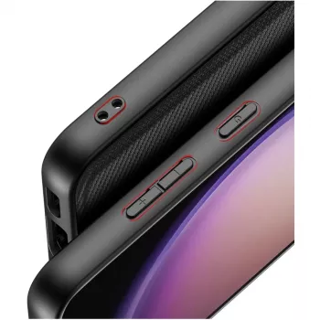 nevox StyleShell NYLO 2469 hoesje voor Samsung Galaxy S25+, polycarbonaat/TPU/nylon, zwart