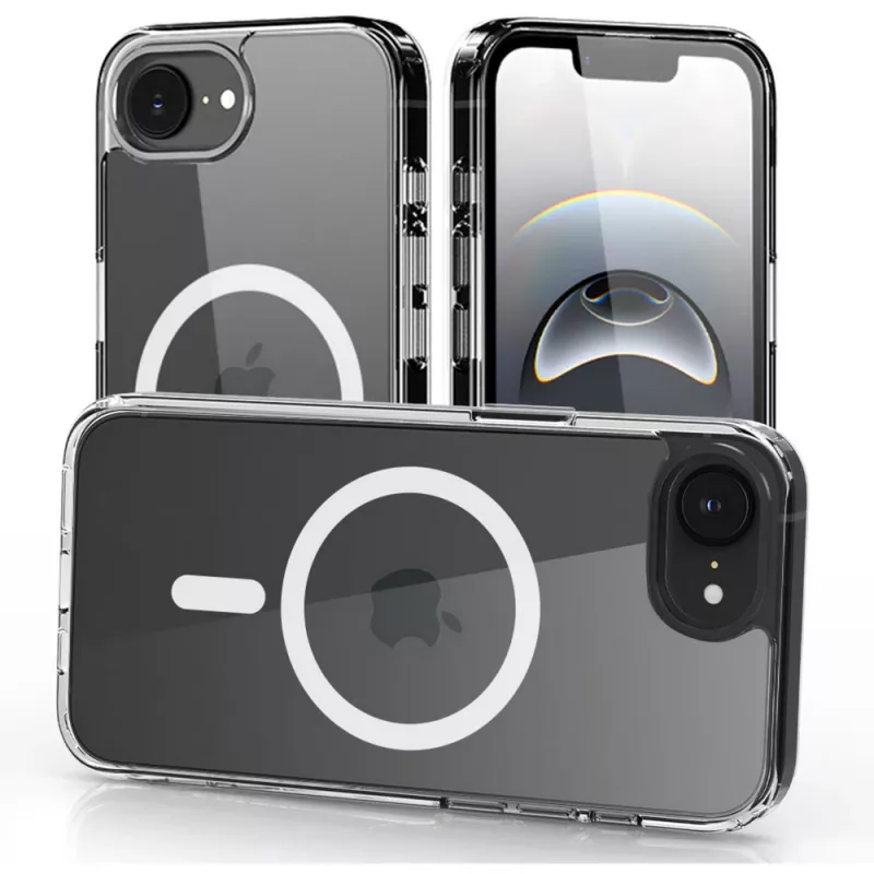 Nevox StyleShell SHOCKFlex - iPhone 16e/17e compatibel met MagSafe transparant