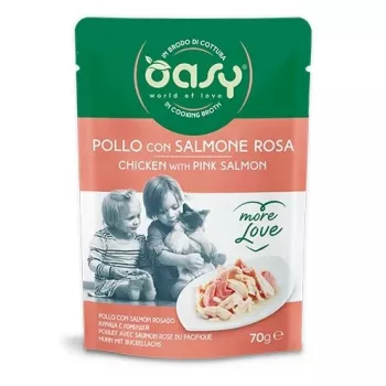 Oasy More Love kip met zalm zak 70 g