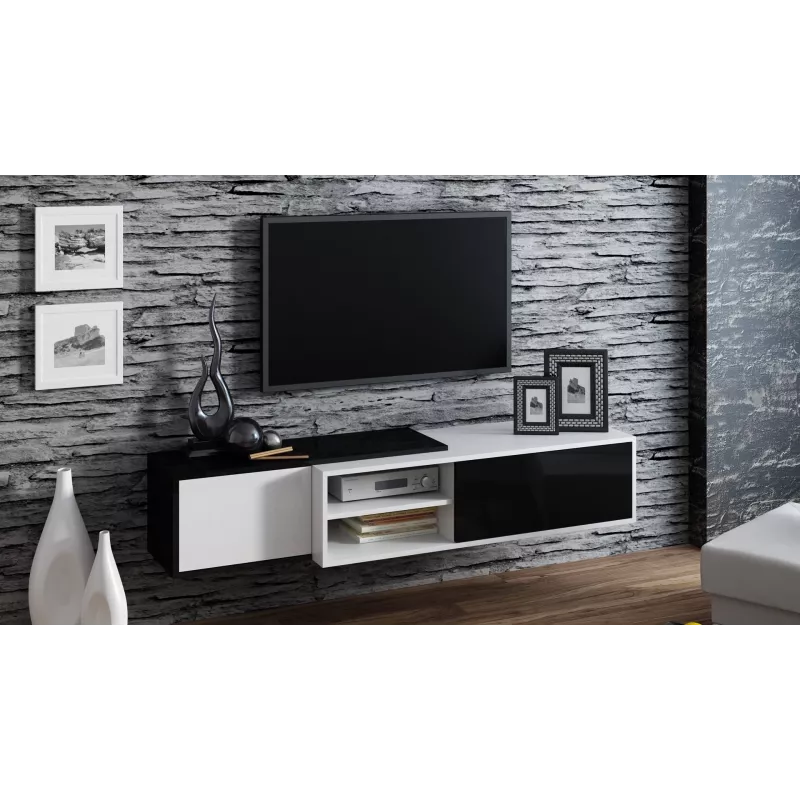 Cama TV-kast SIGMA1 180 wit/zwart glanzend