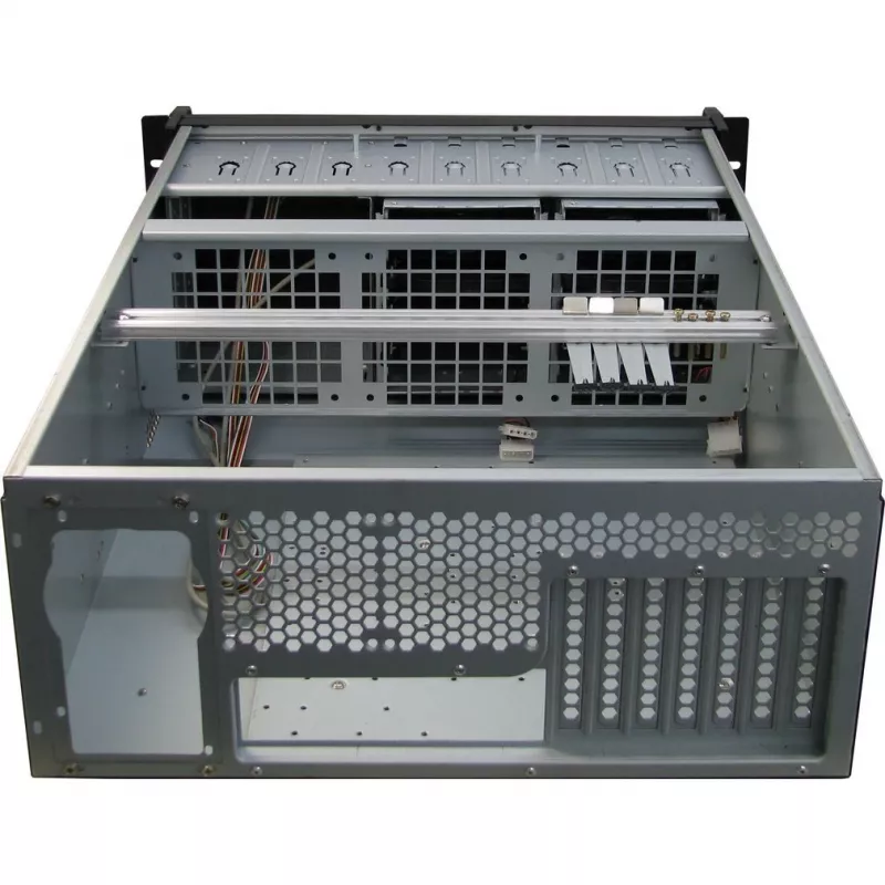 Serverbehuizing Inter-Tech IPC 4U-4129L rack metallic zilver
