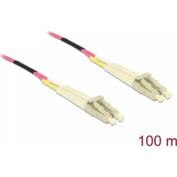 Netwerkkabel Delock LC Duplex Multimode OM4 100m zwart