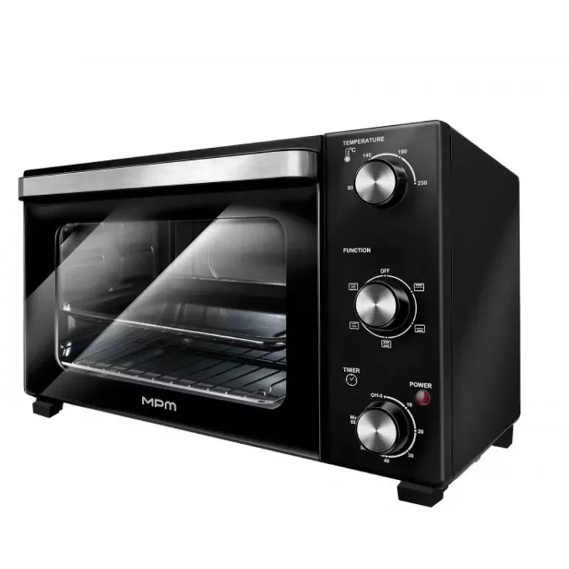 Elektrische compacte mini-oven MPM MPE-16/T — 35 L, 1500 W, convectie, timer, glazen deur