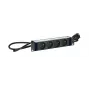 Logon stekkerdoos 10 inch – 4FACH – aluminium uitvoering – 2m kabel