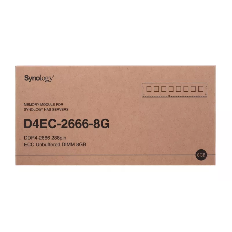 Synology - DDR4 - module - 8 GB - DIMM 288-PIN - 2666 MHz / PC4-21300 1.2 V unbuffered ECC