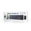 Gembird KBS-WCH-04 draadloze desktopset (toetsenbord + muis), zwart, US-layout