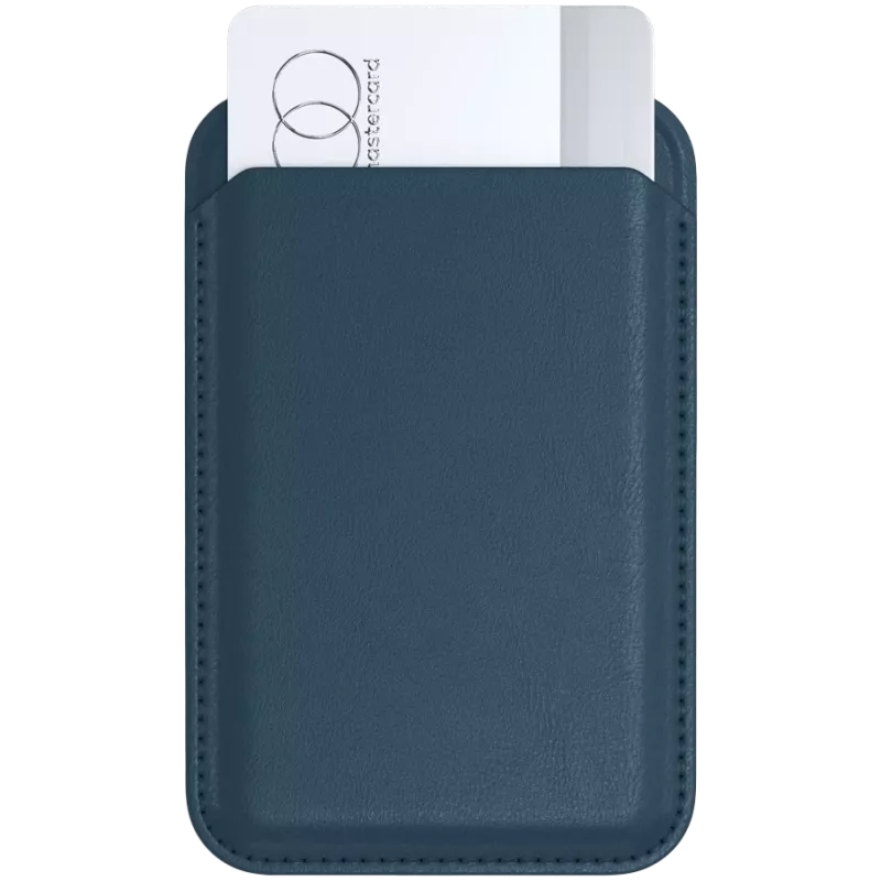 SATECHI vegan leather magnetische wallet stand (donkerblauw)
