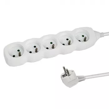 Stekkerdoos ESPERANZA ELK207W — 1,5 m kabel, 5 stopcontacten Type E, binnen, 220–250 V