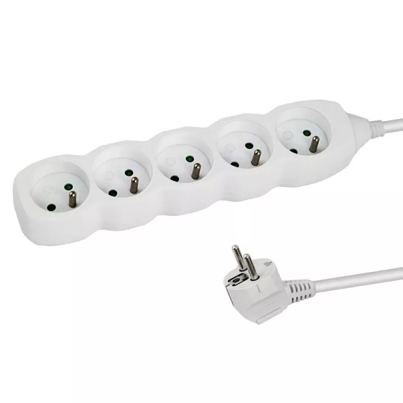 Stekkerdoos ESPERANZA ELK207W — 1,5 m kabel, 5 stopcontacten type E, binnen, 220–250 V