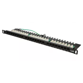 Patchpanel Extralink CAT6 UTP 0.5U 24 poorten