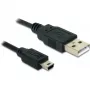 USB-kabel DeLOCK 82273 USB 2.0 1 m USB A mini-USB B zwart