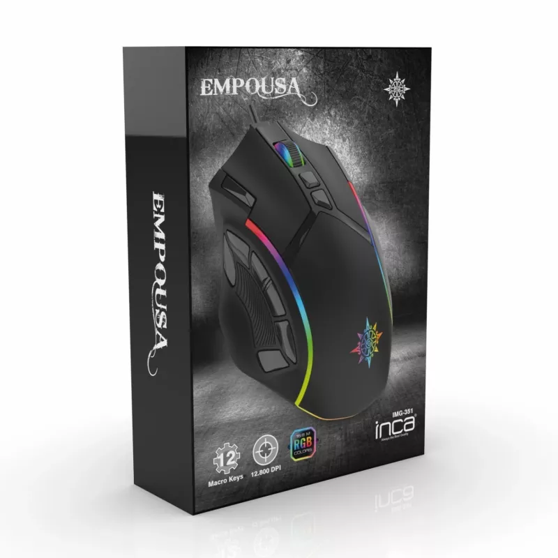 Gaming-muis Inca IMG-351 USB Type-A Optisch Rechtshandig