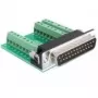 Kabelverbinder DeLOCK 65318 Sub-D 25 zwart groen zilver