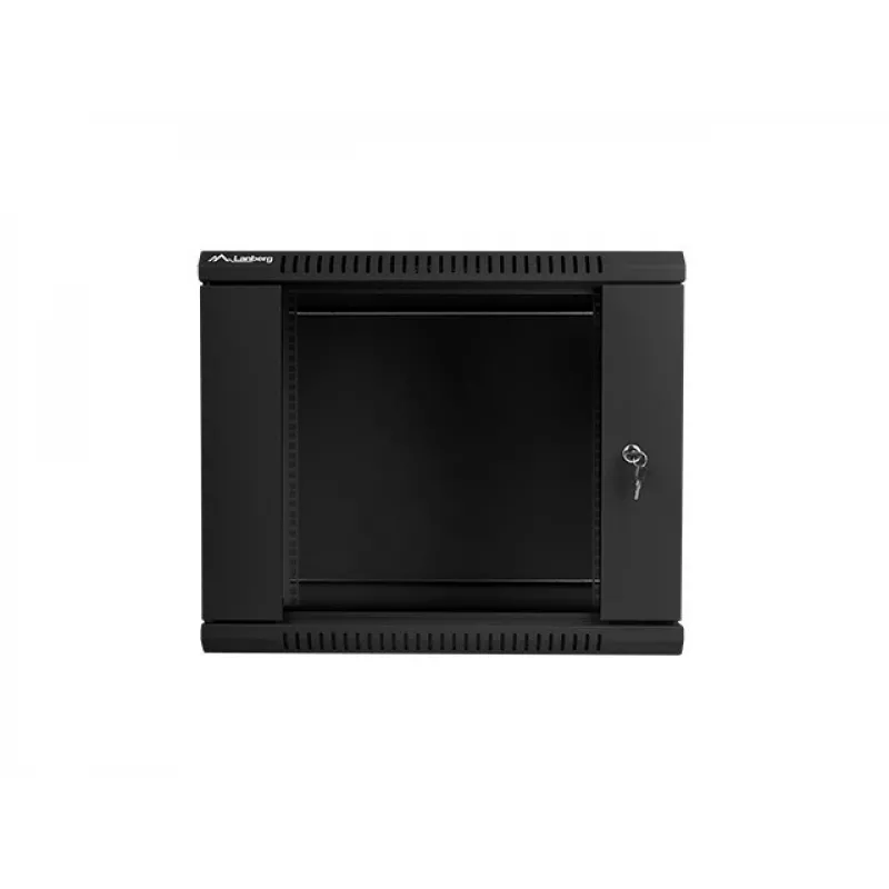 Wandbehuizing LANBERG 9U 19 inch WF01-6609-10B, 600×600×507 mm, 60 kg, IP20, zwart