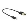 USB-kabel DeLOCK 84804 USB 2.0 0,2 m USB A Micro-USB B zwart