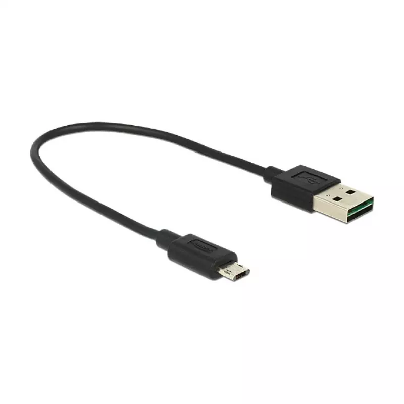 USB-kabel DeLOCK 84804 USB 2.0 0,2 m USB A Micro-USB B zwart