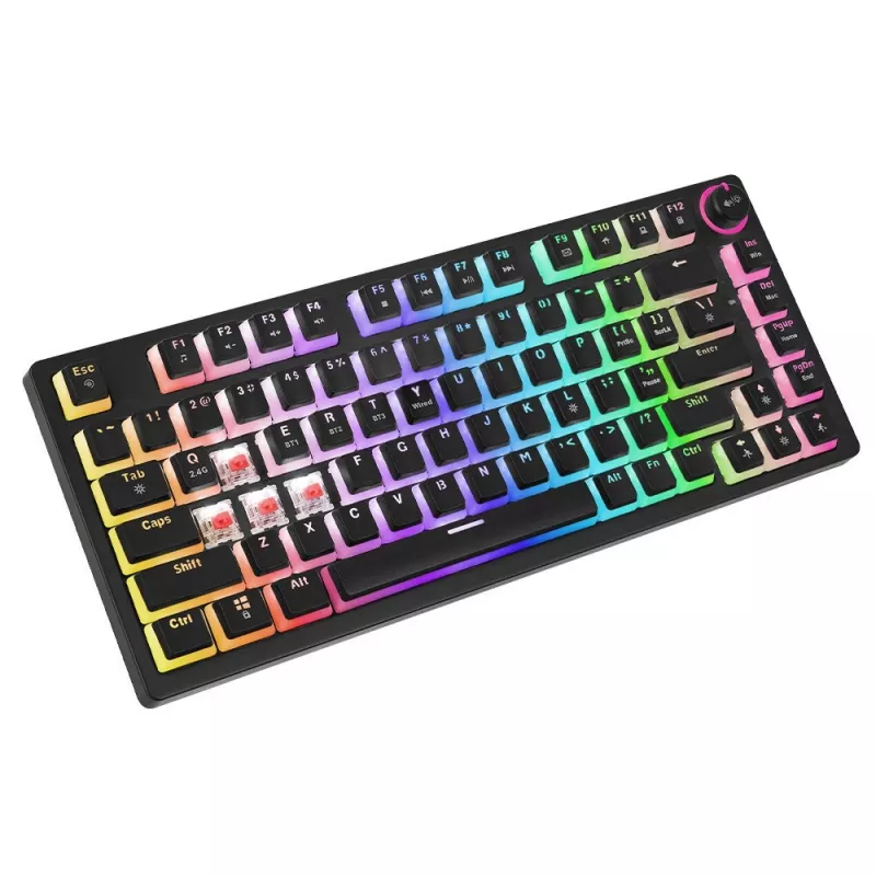 Gamingtoetsenbord Savio SAVGK-PHENIX RED PUDDING mechanisch RGB draadloos
