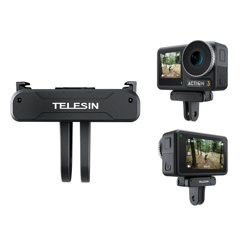 Magnetische twee-klauw adapter Telesin OA-TPM-T04 voor DJI Action 4/3 camera