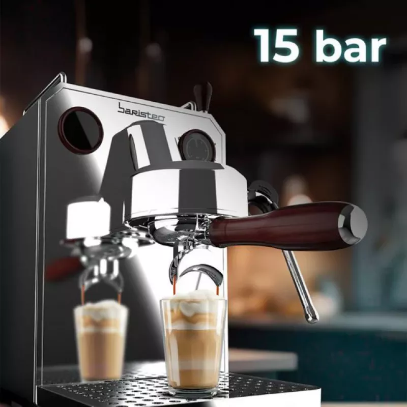 Baristeo Intima pistonmachine (zilver/rvs, thermoblok)