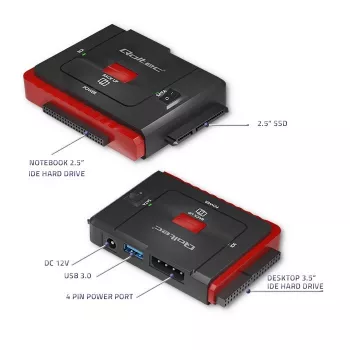 USB 3.0 naar IDE SATA III adapter QOLTEC 50645