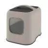 Kattenbak met kap Rotho BIALA beige 395×510×443 mm, kunststof met schep
