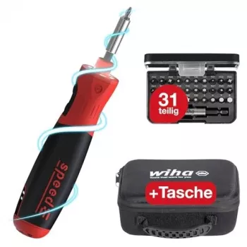 Speede® PocketDrive elektrische schroevendraaier met bitcassette en tas