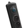 Overspanningsbeveiliging Qoltec 50112 zwart 6 AC-stopcontacten 230V 3m