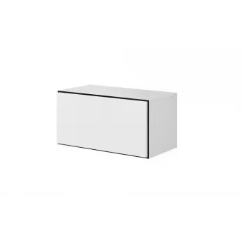 Opbergkast cama meble ROCO RO3, staand aan de wand, 75×37×39 cm, wit/zwart/wit