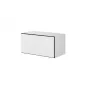 Opbergkast cama meble ROCO RO3, staand aan de wand, 75×37×39 cm, wit/zwart/wit