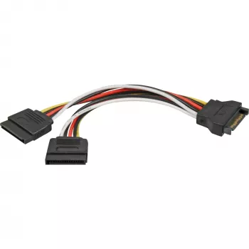 SATA-stroomkabel 15-polig naar 2x SATA HDD DeLOCK 60105 0,15 m