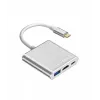 USB-C-adapter-hub TB AKTBXVAU3HMPDAV — 3-in-1: HDMI + USB-A + USB-C PD, zilver