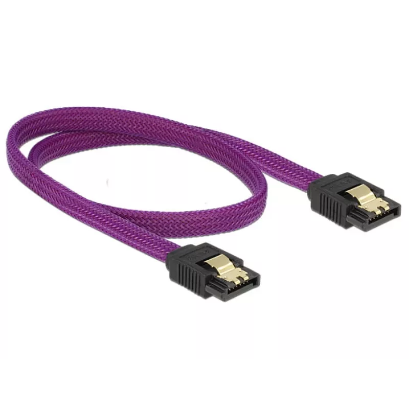 SATA-kabel DeLOCK 83691 0,5 m SATA 7-pin paars