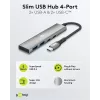 Goobay Slim 4-poorts USB-hub USB-C naar/USB-A 5 Gbit/s - stekker USB 3.2 (76563)