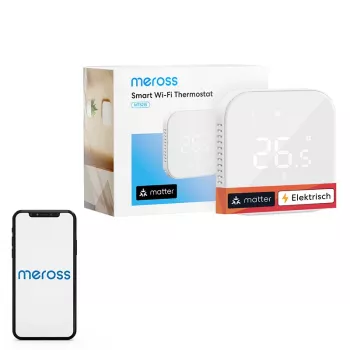 Slimme thermostaat Meross MTS215MA (Wi‑Fi, Matter, EU) voor verwarmingsregeling thuis