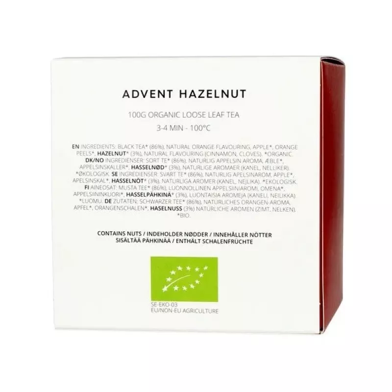Losse zwarte thee Advent Hazelnut 100g - Teministeriet