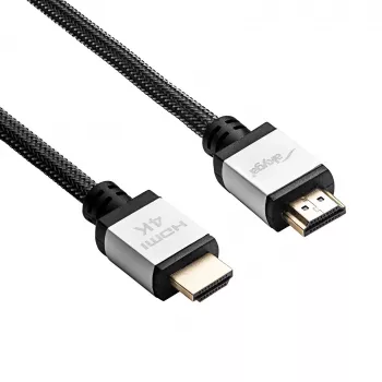 Akyga AK-HD-100P HDMI-2.0-kabel, omvlochten, PRO-serie, 10 m, zwart
