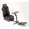 Racing cockpit Subsonic SA5681 zwart rood kunstleer mesh metaal