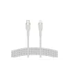 Belkin BOOST CHARGE - Lightning-kabel - 24 pin USB-C mannelijk naar Lightning mannelijk - 2 m - wit - voor Apple iPad/iPhone/iPod (Lightning)