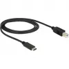 USB-kabel DeLOCK 83601 USB 2.0 1m USB C USB B zwart