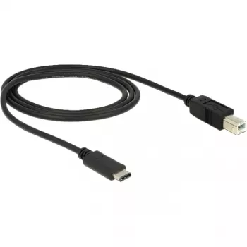USB-kabel DeLOCK 83601 USB 2.0 1m USB C USB B zwart