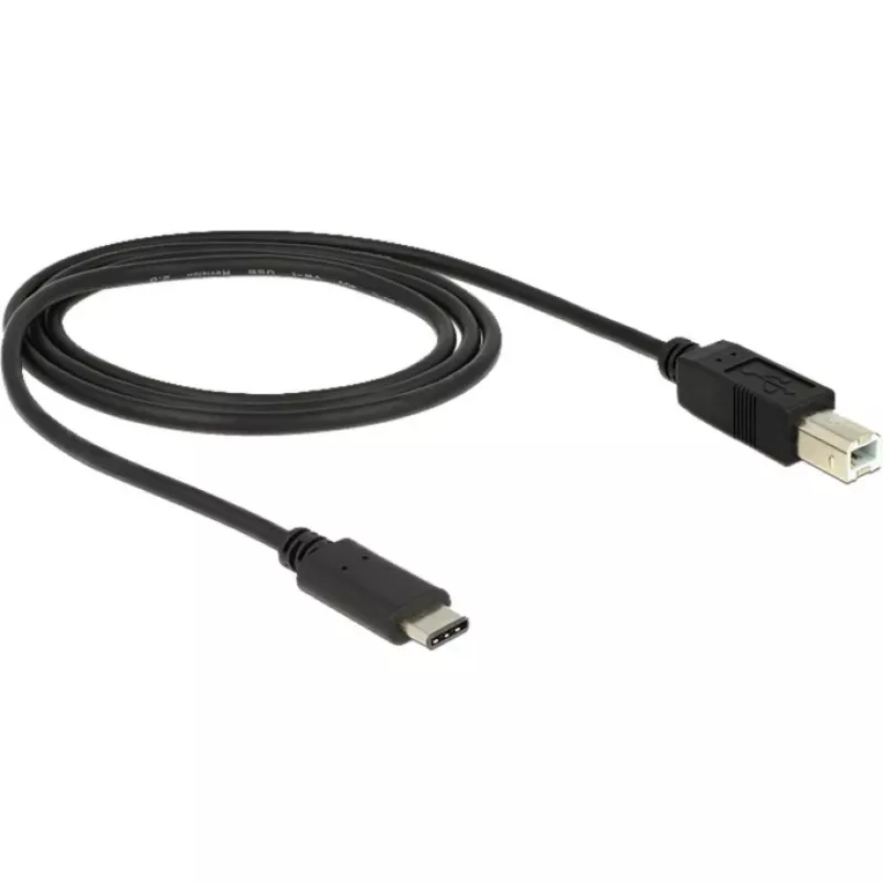 USB-kabel DeLOCK 83601 USB 2.0 1m USB C USB B zwart