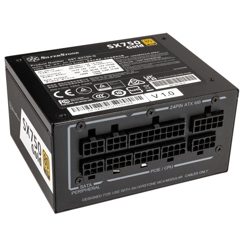 SilverStone SST-SX750-G 80 PLUS Gold modulair - 750 watt - SFX - 80 PLUS Gold