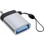 Microconnect USB3.0ACFB-KEY kabeladapter USB C USB A zwart, zilver
