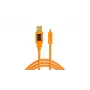 Tether Tools CU8015-ORG – 4,6 m – USB A – Mini-USB B – USB 2.0 – oranje
