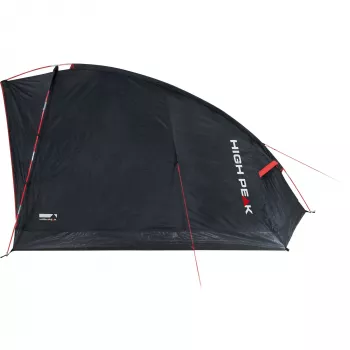 Tent High Peak Minitramp 2 licht zwart/rood — compacte 2-persoons campingtent