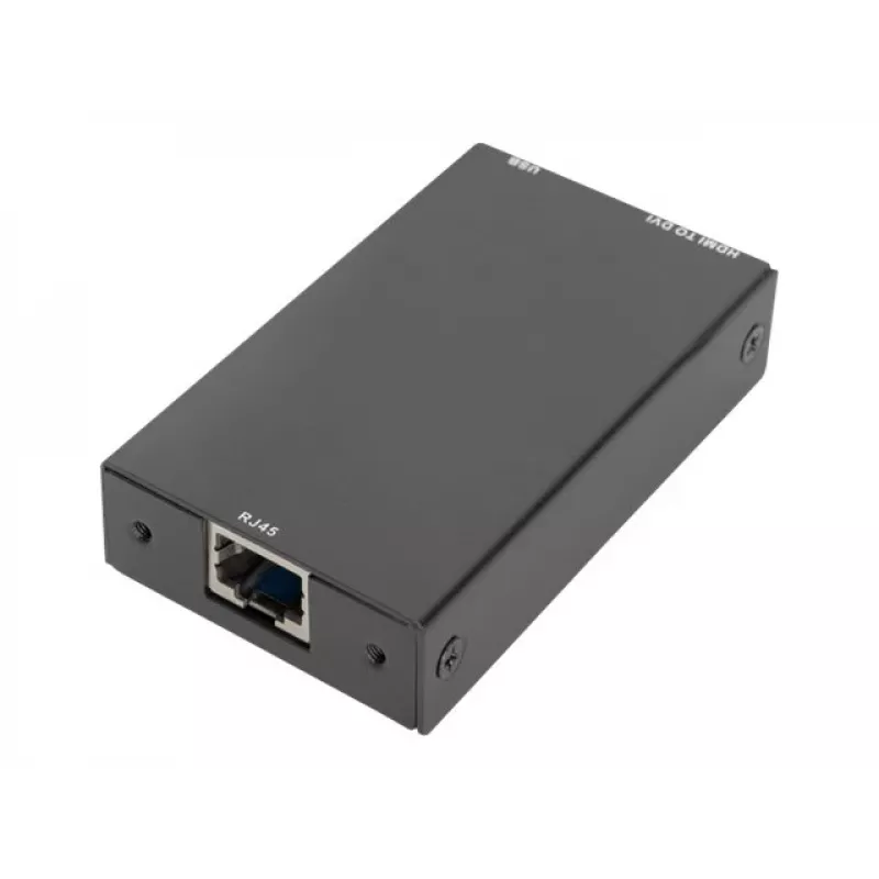 Digitus DS-51202 DVI-dongle voor modulaire KVM-consoles, RJ45 naar DVI, USB, tot 60 m, Full HD