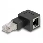 Delock - netwerkadapter - RJ-45 (M) naar rechts gehoekt naar RJ-45 (V) - CAT 6a