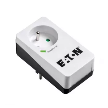 Overspanningsbeveiligingsbox Eaton Protection Box 1 FR — 1 Type-E-stopcontact, 220–250 V, 16 A, 4000 W, zwart, compact