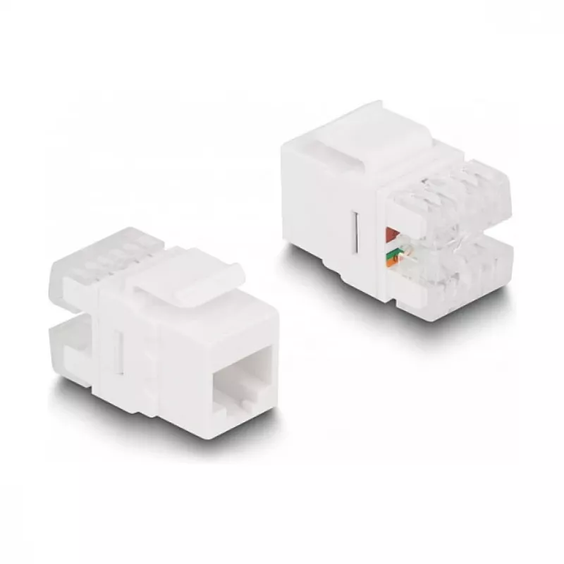 DeLOCK Keystone LSA set RJ45 RJ11 Cat.6 zwart cliphouder